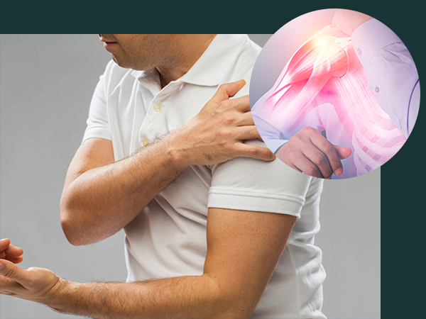 어깨충돌증후군을 표현한 사진