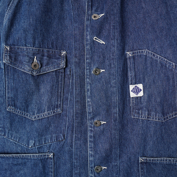 ジャケット・アウター POST O'ALL 90's usa old engineer jacket Post O'Alls Engineers' Jacket Herringbone Denim Double Indigo