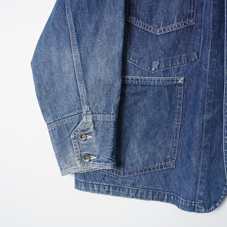 ジャケット・アウター POST O'ALL 90's usa old engineer jacket Post O'Alls Engineers' Jacket Herringbone Denim Double Indigo
