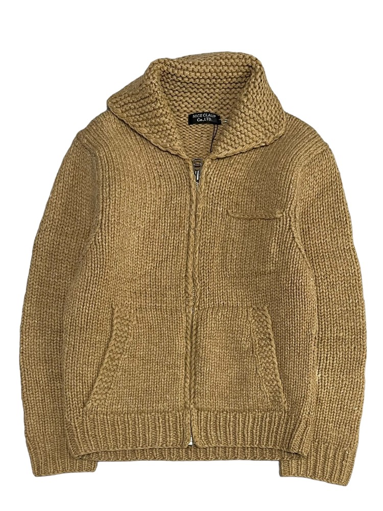 NICE CLAUP heavy wool knit zip up : RAG STORE