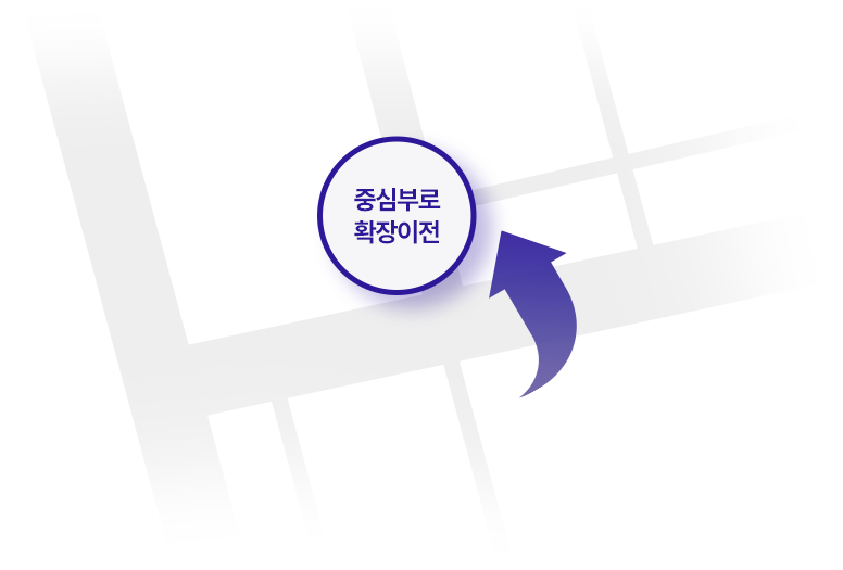 중심부로 확장이전