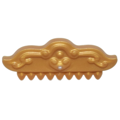 레고부품 Pearl Gold Minifigure, Weapon Rake / Comb with Bar and Elaborate ...