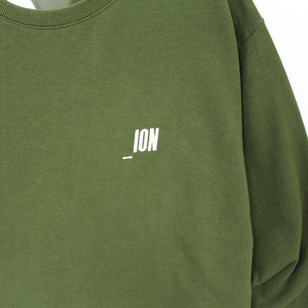 IONSEOUL Flower Big Logo Long-sleeve T-shirt (Forest Khaki