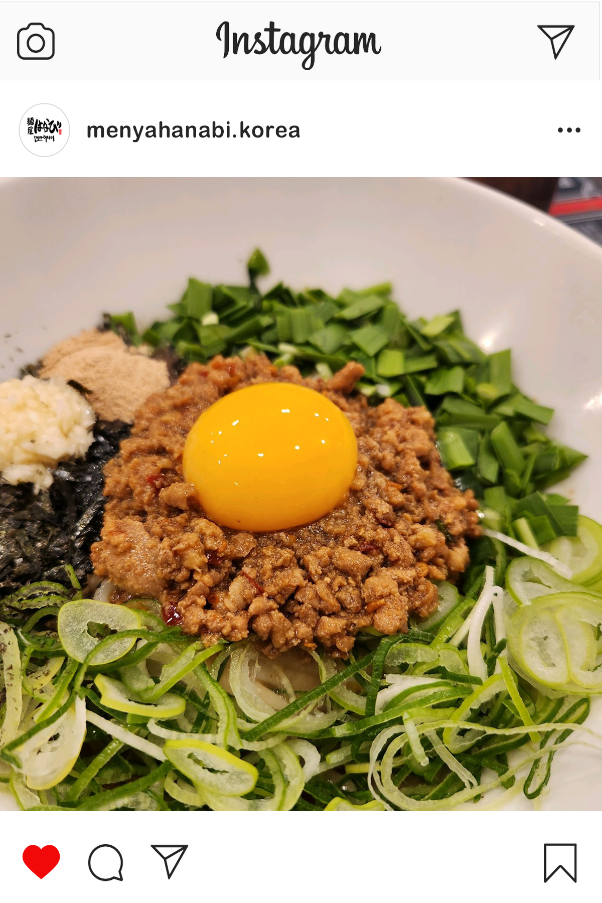 멘야하나비 인스타그램 게시물