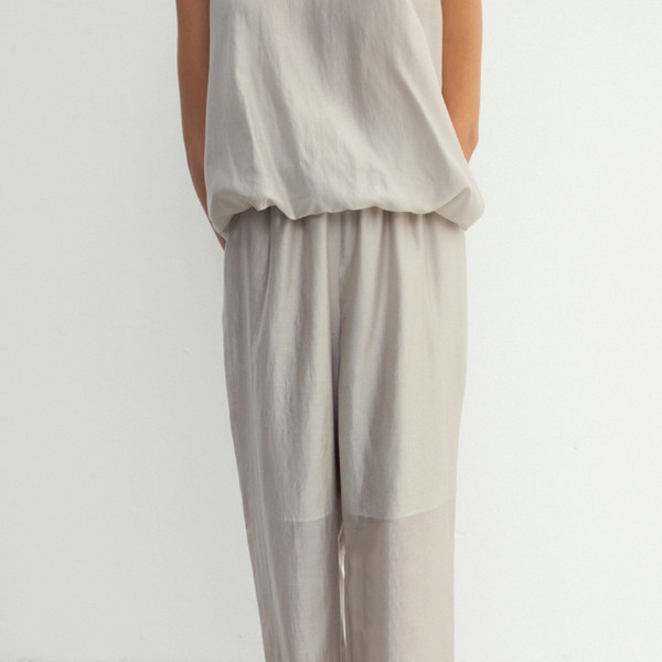 [MONOHA] / ☆ 25SS Sheer band pants / 3 colors Sheer band pants (gray / white / black) : MONOHA