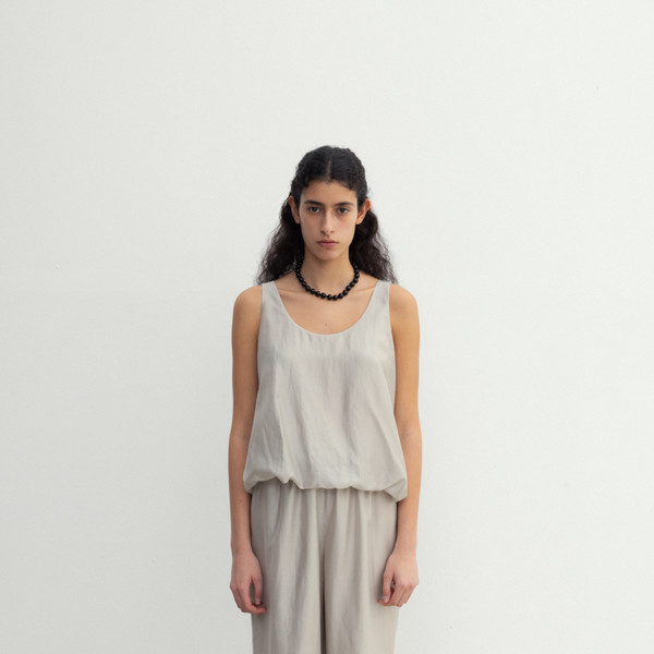 Sheer band pants (gray / white / black) : MONOHA
