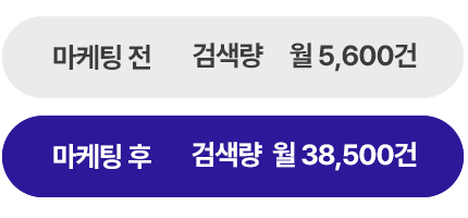 마케팅 전후 검색량 차이