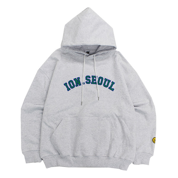 パーカー・フーディ IONSEOUL Smile Signiture Embroidery Overfit Hoodie 4IS002 IONSEOUL Smile Signature Embroidery Overfit Hoodie(Melange