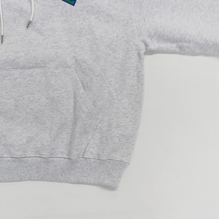 IONSEOUL Smile Signature Embroidery Overfit Hoodie(Melange
