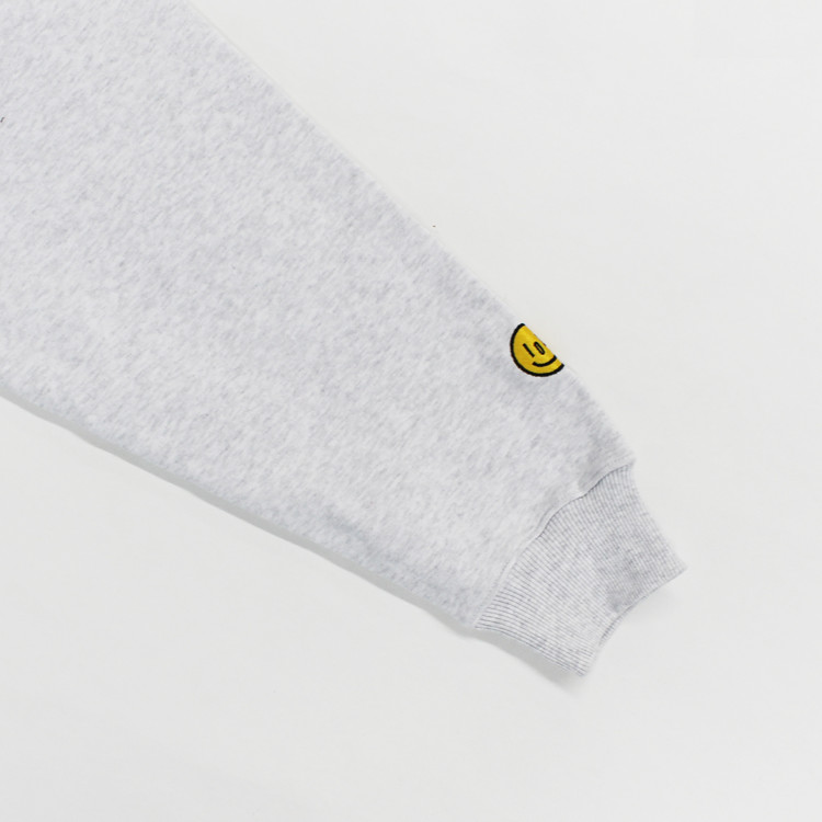IONSEOUL Smile Signature Embroidery Overfit Hoodie(Melange
