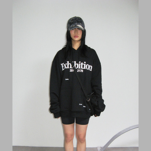 THE MUSEUM VISITOR★韓国★人気★EXHIBITION GRAPHIC HOODIE EXHIBITION GRAPHIC HOODIE (BLACK) : THE MUSEUM VISITOR