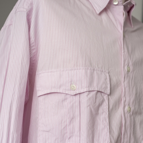 Porter Classic [포터 클래식] - Roll Up Stripe Shirt - Sakura