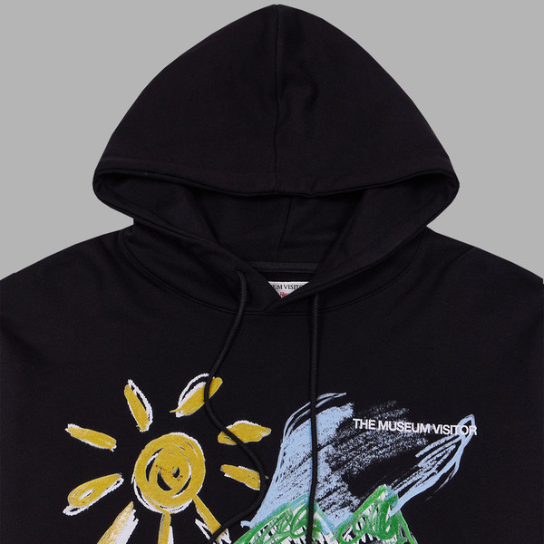 【THE MUSEUM VISITOR】 NATURE PRINTED HOODY (BLACK) NATURE PRINTED HOODY (BLACK) : THE MUSEUM VISITOR