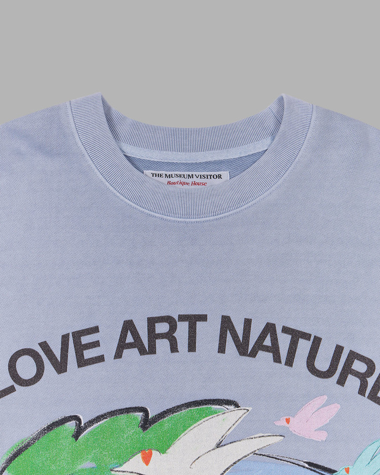LOVE ART NATURE SWEATSHIRTS (LIGHT BLUE) : THE MUSEUM VISITOR