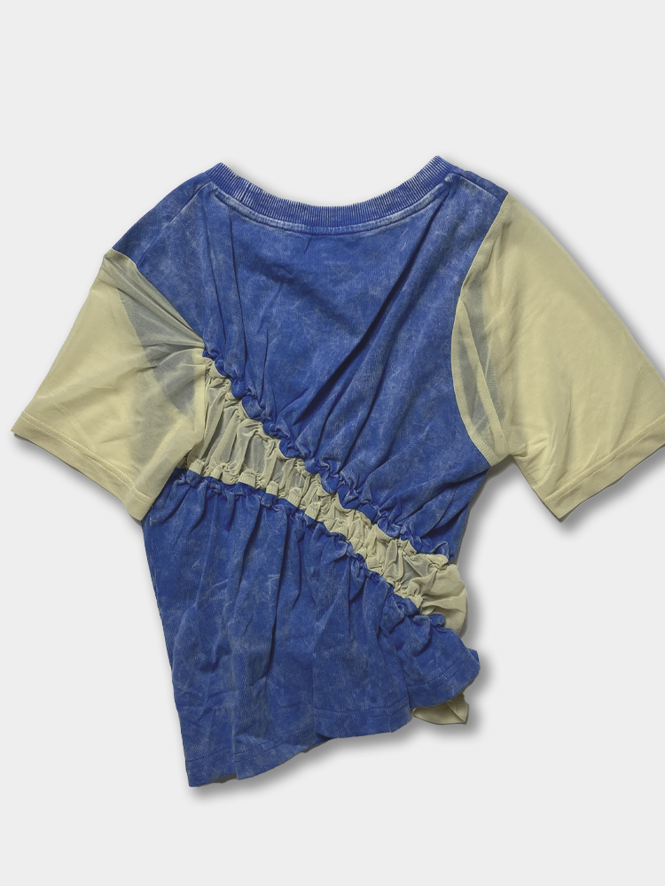 LUCID” Smocked Graphic T-shirt S24TTS03B : Johari store