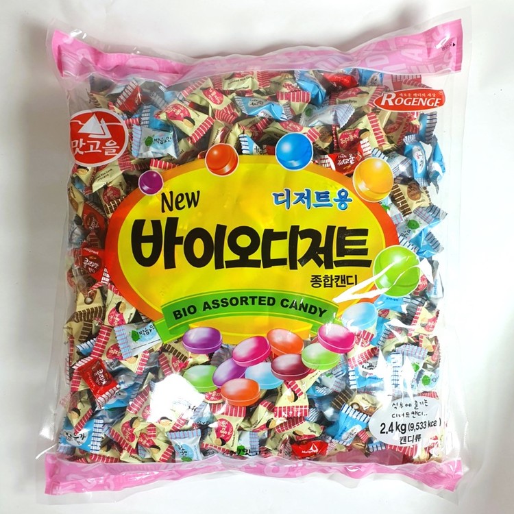 맛고을 NEW 디저트용 바이오디저트 종합캔디 2.4kg 사탕 캔디 대용량 식당 탕비실 : 건어물나라