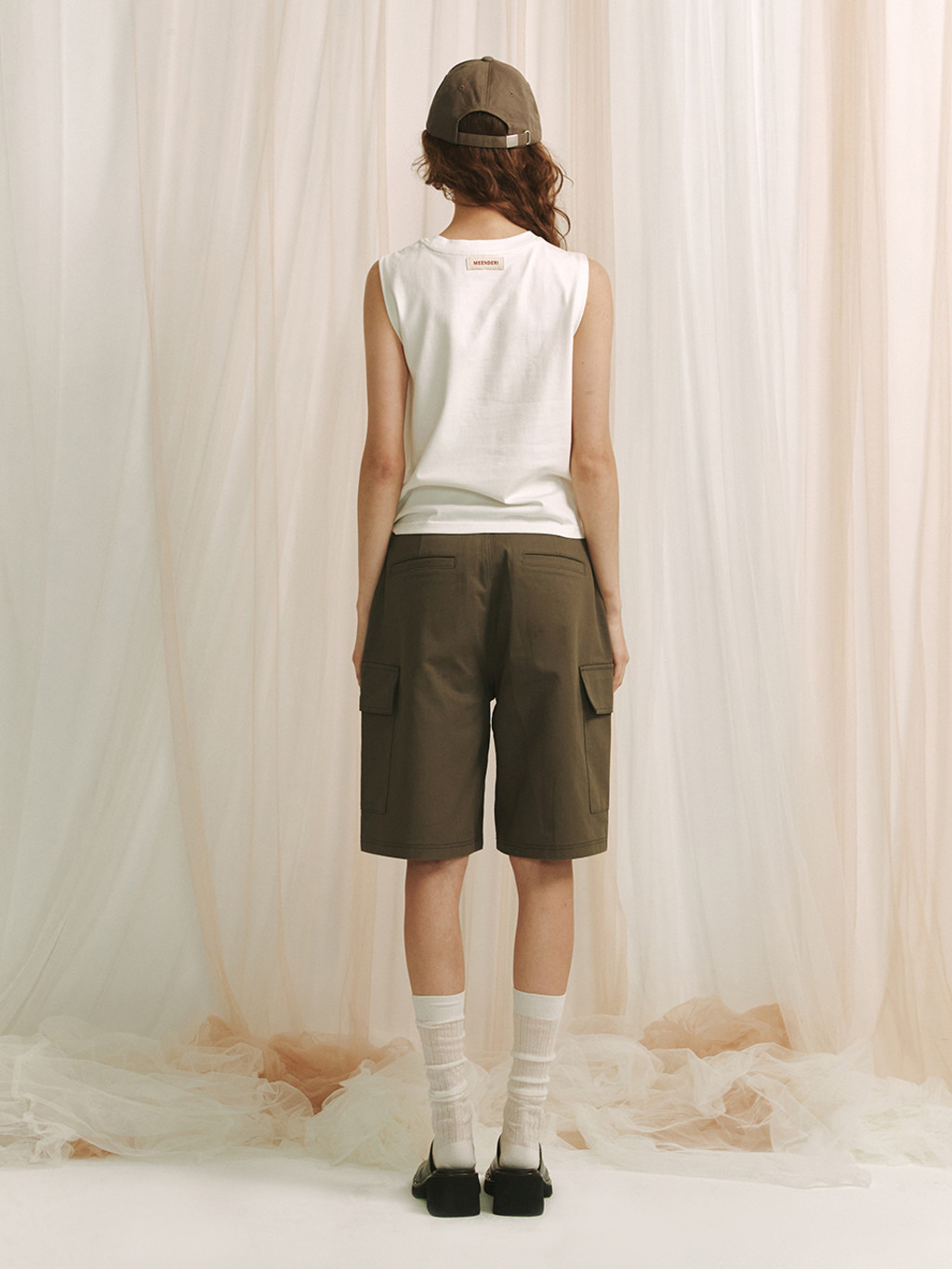 ★MEENDERI★BIG POCKET SHORTS - BROWN★正規品/韓国直送料込 MEENDERI] BIG POCKET SHORTS - BROWN