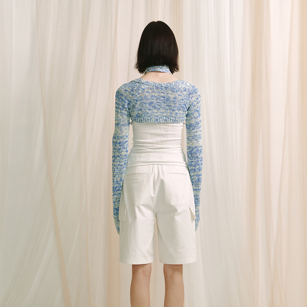 MEENDERI] BIG POCKET SHORTS - WHITE