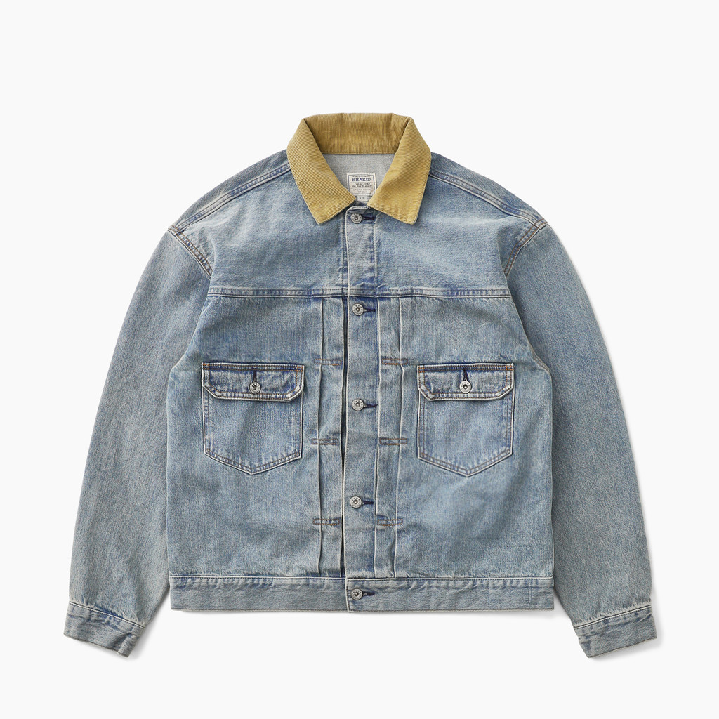 KHAKIS 카키스 24SS / WASHED DUNGAREE JACKET / MID BLUE : 굿스포츠 