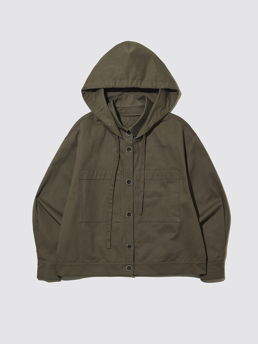 ★MEENDERI★HOODIE SHIRT JACKET - BROWN★正規品/韓国直送料込 MEENDERI] HOODIE SHIRT JACKET - BROWN
