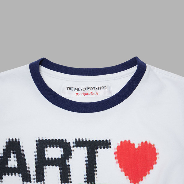 ★THE MUSEUM VISITOR★ AMBG PRINTED CROP TSHIRT WHITE NAVY AMBG PRINTED CROP T-SHIRT (WHITE / NAVY) : THE MUSEUM VISITOR