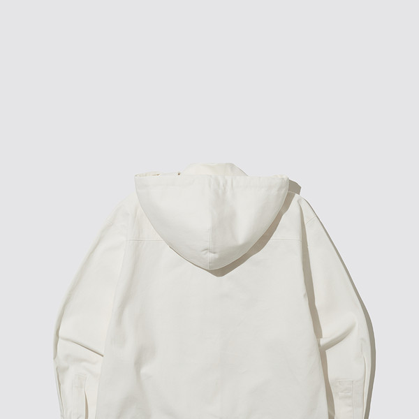 ★MEENDERI★HOODIE SHIRT JACKET - WHITE★正規品/韓国直送料込 MEENDERI] HOODIE SHIRT JACKET - WHITE