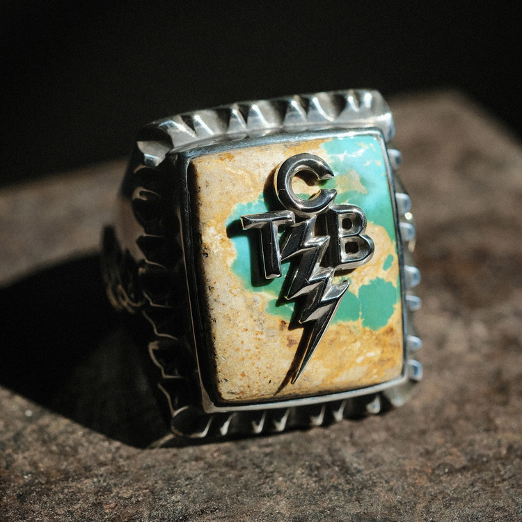 昭和レトロ リング TCB Biker Ring With Royston Turquoise : penetrate
