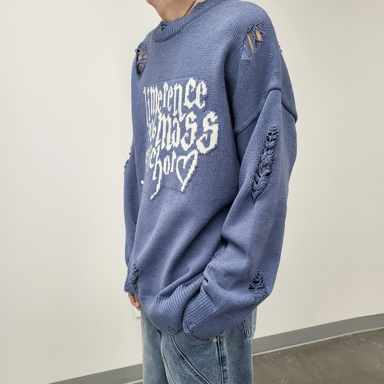 ニット・セーター IONSEOUL Blue Scar Graphic Knit org.jpg