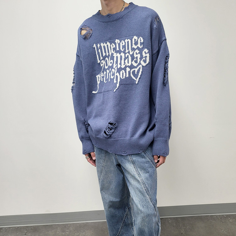 ニット・セーター IONSEOUL Blue Scar Graphic Knit Blue Scar Graphic Knit│블루 스카 그래픽 니트 : 아이온서울