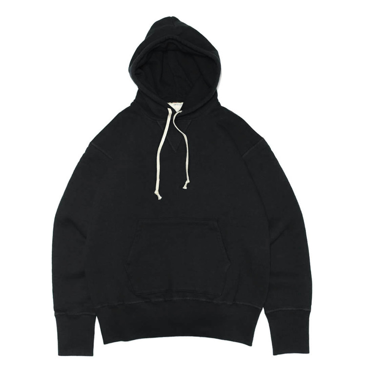 No.92023 Loopwheel Sweater Parka [Black] : Semi Basement General Store