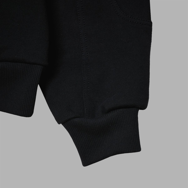 METAL LOGO HEAVY BIKER ZIP UP HOODY (BLACK) : THE MUSEUM VISITOR