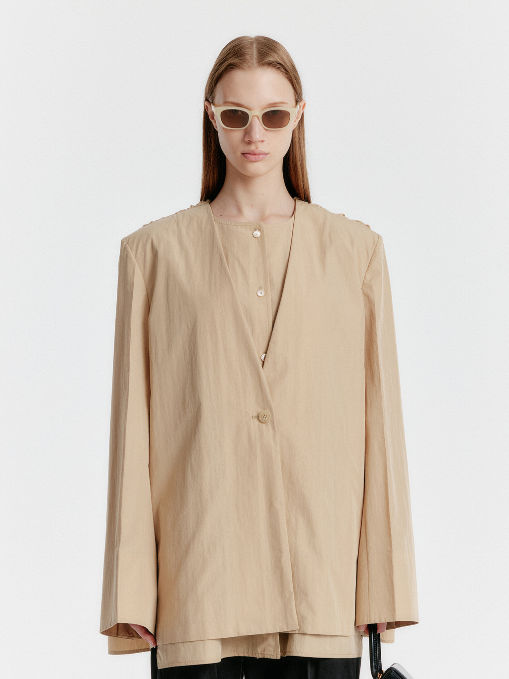 EENK★新商品^Back Knotted Jacket - Beige Back Knotted Jacket - Beige : EENK SHOP
