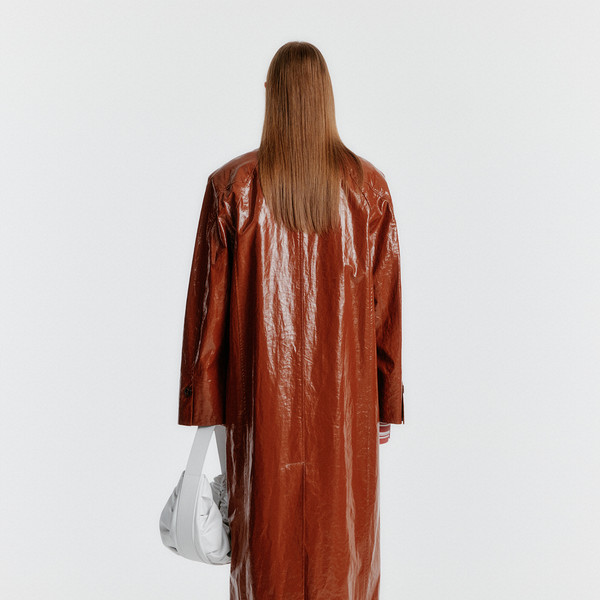 YELLISA Single-breasted Coat - Brown : EENK SHOP