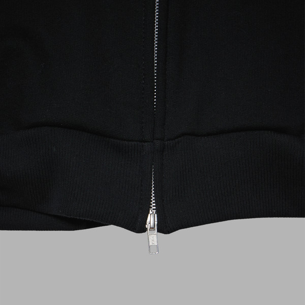 [THE MUSEUM VISITOR]★L LOGO HEAVY BIKER ZIP UP HOODY ART ZIP-UP HOODIE (BLACK) : THE MUSEUM VISITOR