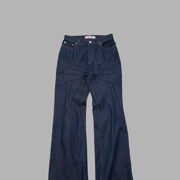 ◆THE MUSEUM VISITOR◆ PINTUCK DETAILED DENIM PANTS DARK NAV PINTUCK DETAILED DENIM PANTS (DARK NAVY) : THE MUSEUM VISITOR