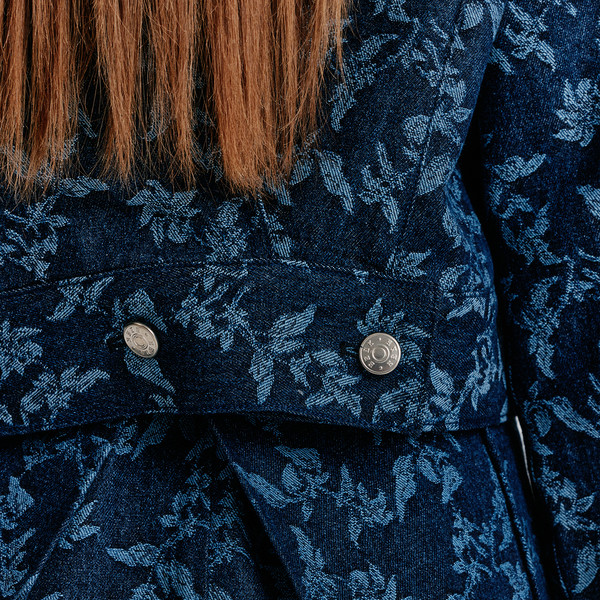 YINI Cropped Denim Jacket - Navy : EENK