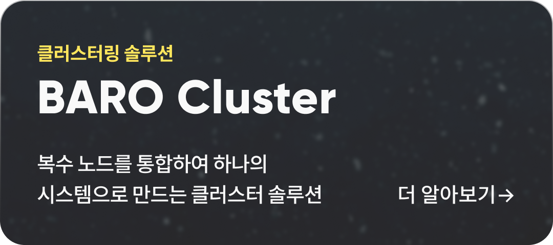 클러스터링 솔루션 BARO Cluster