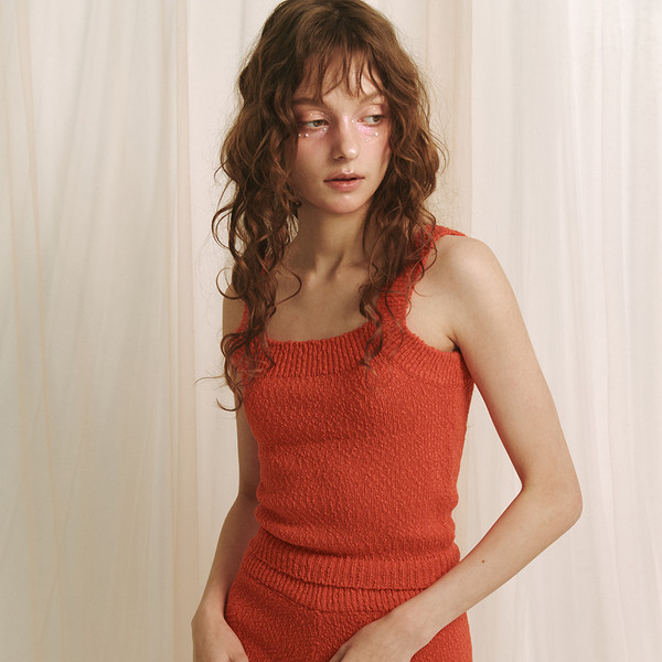 ★MEENDERI★BANDING KNIT SHORTS - ORANGE★正規品/直送料込 MEENDERI] BANDING KNIT SHORTS - ORANGE