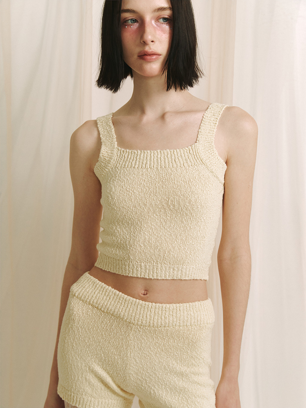 ★MEENDERI★BANDING KNIT SHORTS - LEMON★正規品/韓国直送料込 MEENDERI] BANDING KNIT SHORTS - LEMON
