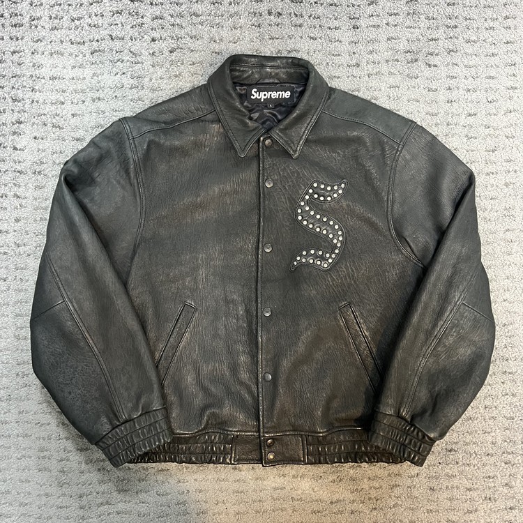 ジャケット・アウター Supreme Pebbled Leather Varsity Jacket Supreme Pebbled Leather Varsity Jacket MulticolorSupreme