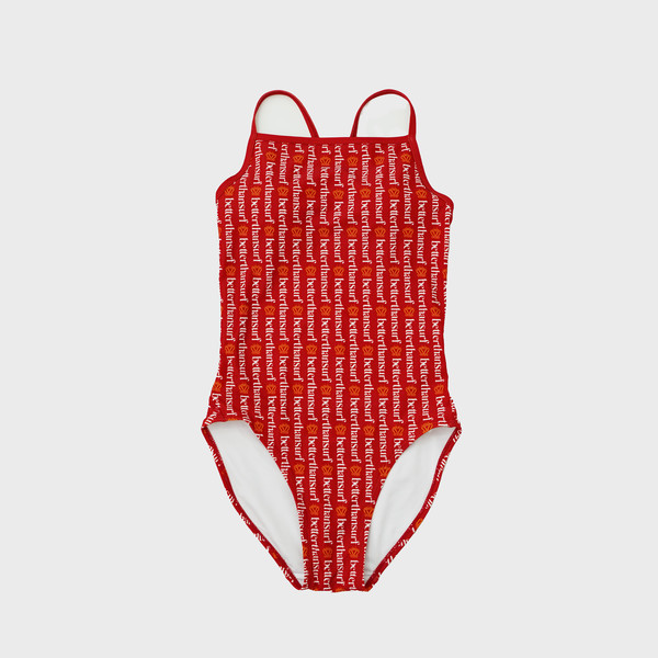 ★orogee★ ORG STRIPE SWIMSUIT WARM RED ORG STRIPE SWIMSUIT - WARM RED : BETTER THAN SURF | 배러댄서프