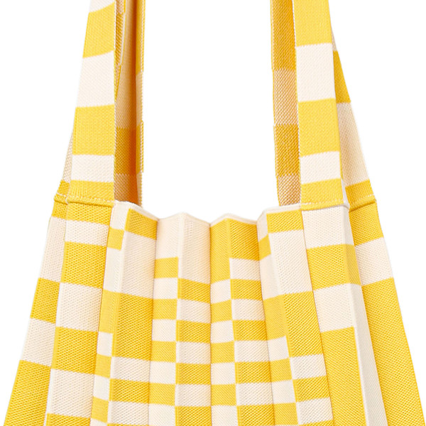 PLEATS MAMA 正規品関税込み SHOULDER BAG GRID YELLOW Shoulder Bag Grid Yellow : PLEATSMAMA: Sustainable Knit