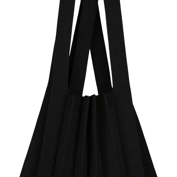 Shoulder Bag Black : PLEATSMAMA: Sustainable Knit Pleats Bag