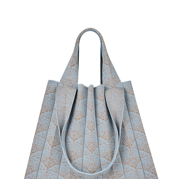 2Way Shopper Bag Wide Sky Blue : PLEATSMAMA: Sustainable