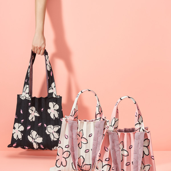CHERRY BLOSSOM EDITION] 2Way Shopper Bag Peach Fuzz : PLEATSMAMA