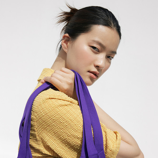 PLEATS MAMA 正規品関税込み SHOULDER BAG PURPLE BLACK Shoulder Bag Purple Black : PLEATSMAMA: Sustainable Knit