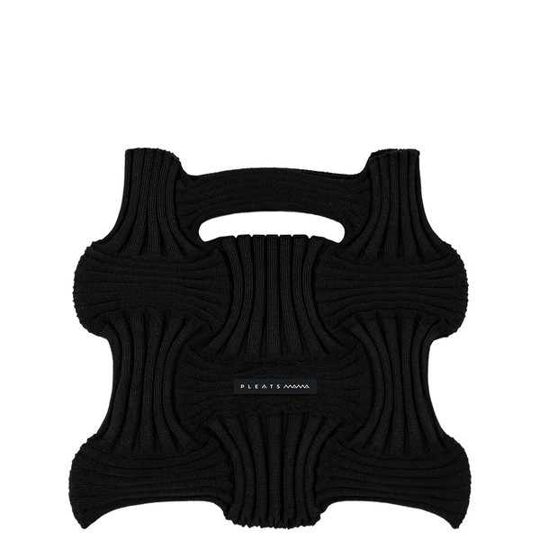 Bow Bag Black : PLEATSMAMA: Sustainable Knit Pleats Bag