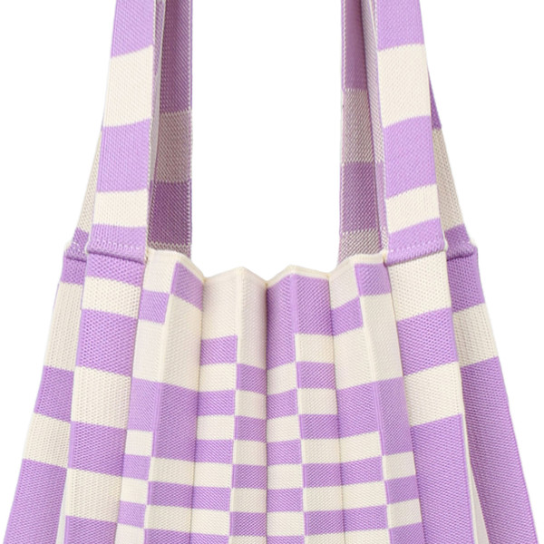 PLEATS MAMA 正規品関税込み SHOULDER BAG GRID PURPLE Shoulder Bag Grid Purple : PLEATSMAMA: Sustainable Knit