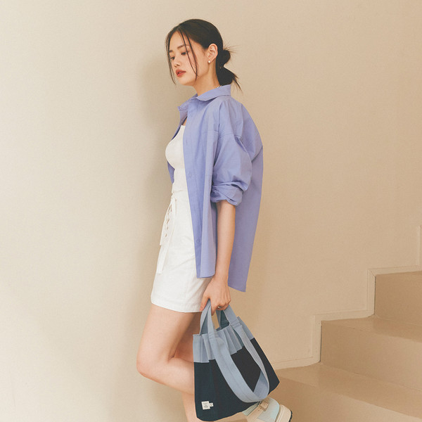◆PLEATS MAMA◆ Two way shopper bag navy 624406 PLEATSMAMA: Sustainable Knit Pleats Bag
