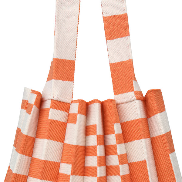 PLEATS MAMA 正規品関税込み MINI TOTE BAG ORANGE MiniToteBag Orange : PLEATSMAMA: Sustainable Knit Pleats Bag